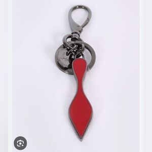 Christian Louboutin Red and Silver Key Holder